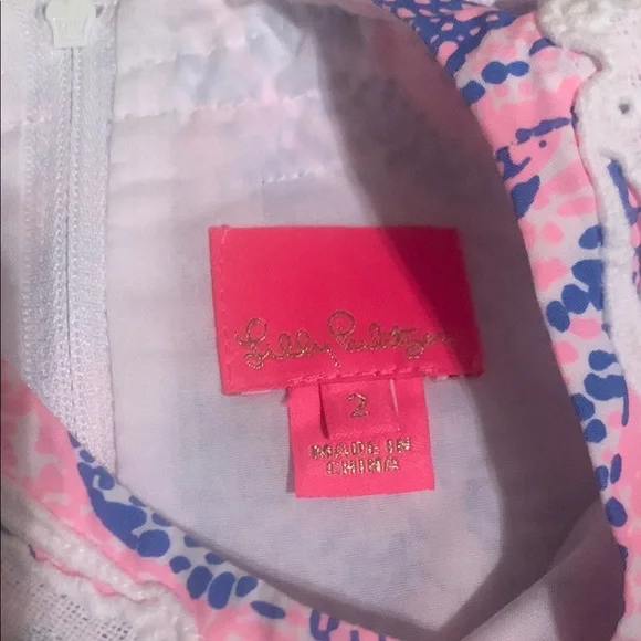 Lilly Pulitzer Pink and Blue shift dress - Picture 3 of 4